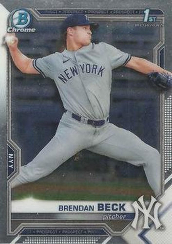 #BDC-118 - Brendan Beck - New York Yankees - 2021 Bowman Draft - Chrome Baseball