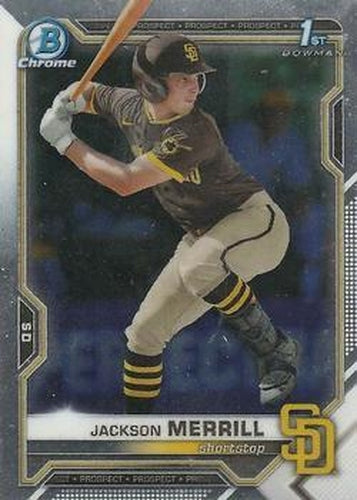#BDC-119 - Jackson Merrill - San Diego Padres - 2021 Bowman Draft - Chrome Baseball
