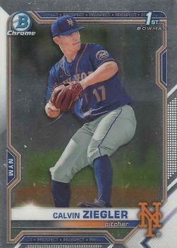 #BDC-123 - Calvin Ziegler - New York Mets - 2021 Bowman Draft - Chrome Baseball