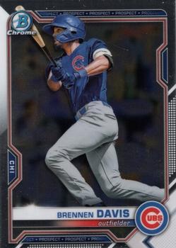 #BDC-124 - Brennen Davis - Chicago Cubs - 2021 Bowman Draft - Chrome Baseball