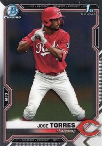 #BDC-125 - Jose Torres - Cincinnati Reds - 2021 Bowman Draft - Chrome Baseball
