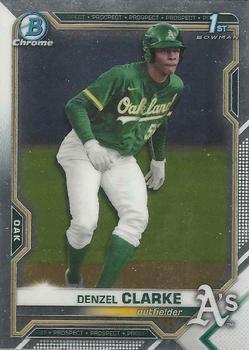 #BDC-128 - Denzel Clarke - Oakland Athletics - 2021 Bowman Draft - Chrome Baseball