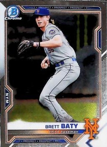 #BDC-130 - Brett Baty - New York Mets - 2021 Bowman Draft - Chrome Baseball