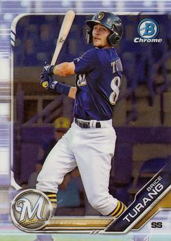 #BDC-130 Brice Turang - Milwaukee Brewers - 2019 Bowman Draft - Chrome Baseball