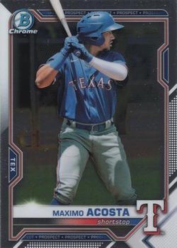 #BDC-139a - Maximo Acosta - Texas Rangers - 2021 Bowman Draft - Chrome Baseball