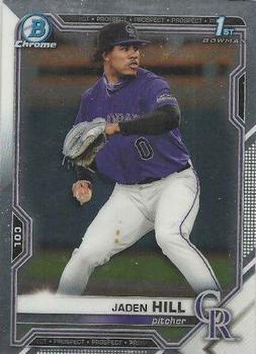#BDC-142 - Jaden Hill - Colorado Rockies - 2021 Bowman Draft - Chrome Baseball