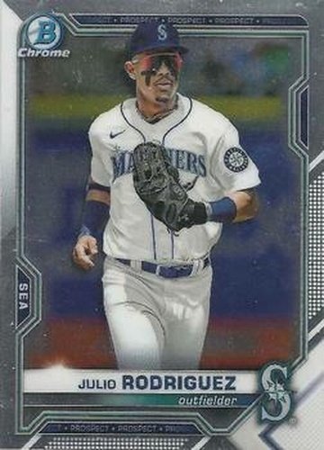 #BDC-145a - Julio Rodriguez - Seattle Mariners - 2021 Bowman Draft - Chrome Baseball