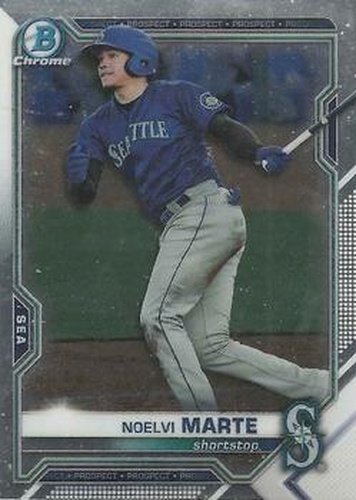 #BDC-147 - Noelvi Marte - Seattle Mariners - 2021 Bowman Draft - Chrome Baseball