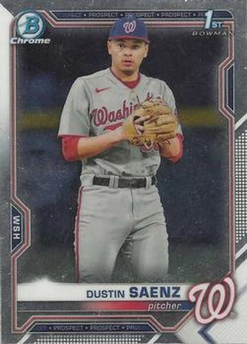 #BDC-14 - Dustin Saenz - Washington Nationals - 2021 Bowman Draft - Chrome Baseball