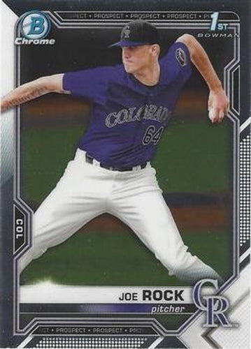 #BDC-154 - Joe Rock - Colorado Rockies - 2021 Bowman Draft - Chrome Baseball