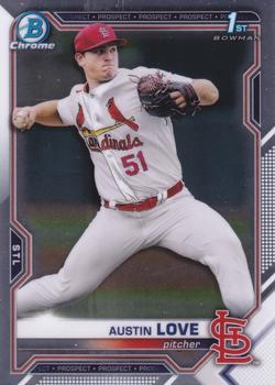 #BDC-164 - Austin Love - St. Louis Cardinals - 2021 Bowman Draft - Chrome Baseball