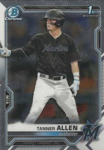 #BDC-165 - Tanner Allen - Miami Marlins - 2021 Bowman Draft - Chrome Baseball
