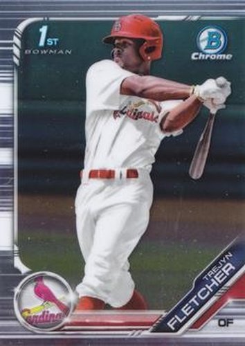 #BDC-174 Trejyn Fletcher - St. Louis Cardinals - 2019 Bowman Draft - Chrome Baseball