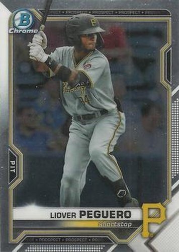 #BDC-185a - Liover Peguero - Pittsburgh Pirates - 2021 Bowman Draft - Chrome Baseball
