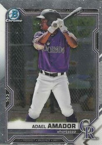 #BDC-195 - Adael Amador - Colorado Rockies - 2021 Bowman Draft - Chrome Baseball