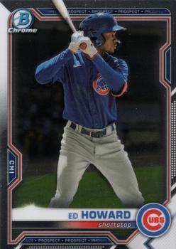#BDC-198 - Ed Howard - Chicago Cubs - 2021 Bowman Draft - Chrome Baseball
