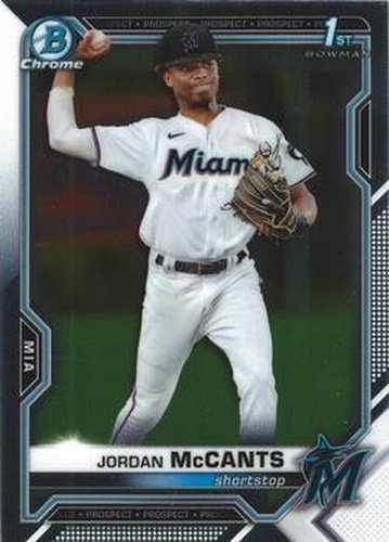 #BDC-26 - Jordan McCants - Miami Marlins - 2021 Bowman Draft - Chrome Baseball
