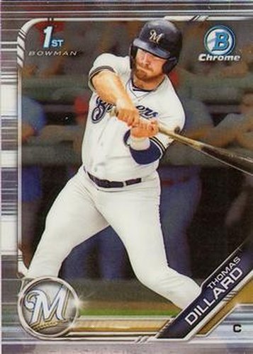 #BDC-32 Thomas Dillard - Milwaukee Brewers - 2019 Bowman Draft - Chrome Baseball