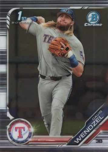 #BDC-81 Davis Wendzel - Texas Rangers - 2019 Bowman Draft - Chrome Baseball