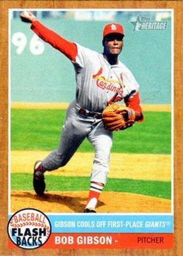 #BF-10 Bob Gibson - St. Louis Cardinals - 2011 Topps Heritage - Baseball Flashbacks Baseball