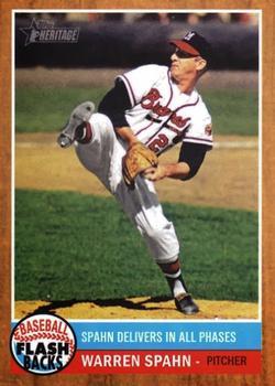 #BF-8 Warren Spahn - Milwaukee Braves - 2011 Topps Heritage - Baseball Flashbacks Baseball