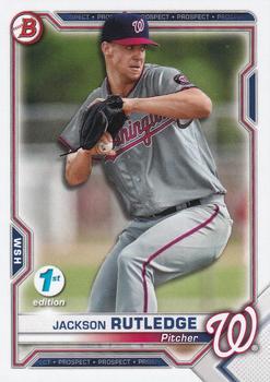 #BFE-103 Jackson Rutledge - Washington Nationals - 2021 Bowman 1st Edition Baseball