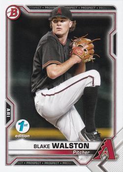 #BFE-104 Blake Walston - Arizona Diamondbacks - 2021 Bowman 1st Edition Baseball