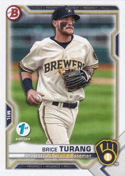 #BFE-10 Brice Turang - Milwaukee Brewers - 2021 Bowman 1st Edition Baseball