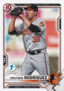 #BFE-118 Grayson Rodriguez - Baltimore Orioles - 2021 Bowman 1st Edition Baseball