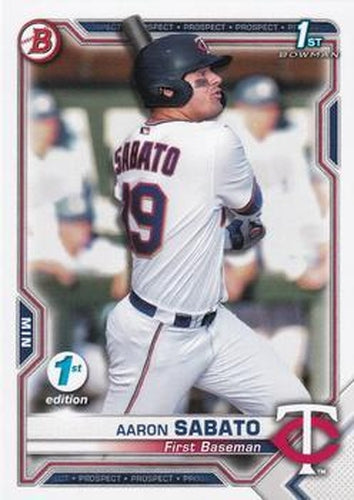 #BFE-125 Aaron Sabato - Minnesota Twins - 2021 Bowman 1st Edition Baseball
