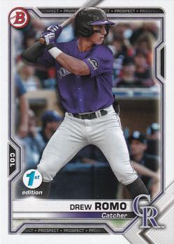 #BFE-126 Drew Romo - Colorado Rockies - 2021 Bowman 1st Edition Baseball