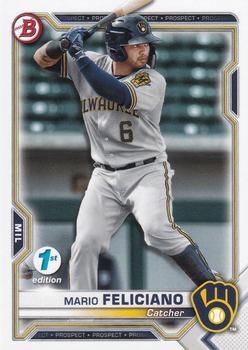 #BFE-133 Mario Feliciano - Milwaukee Brewers - 2021 Bowman 1st Edition Baseball
