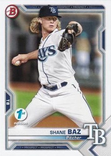 #BFE-134 Shane Baz - Tampa Bay Rays - 2021 Bowman 1st Edition Baseball