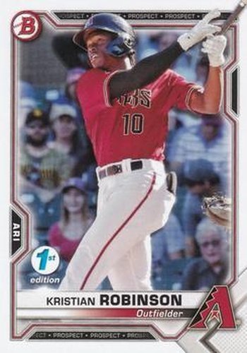 #BFE-136 Kristian Robinson - Arizona Diamondbacks - 2021 Bowman 1st Edition Baseball