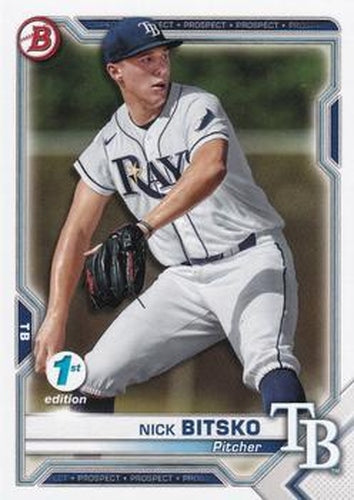 #BFE-143 Nick Bitsko - Tampa Bay Rays - 2021 Bowman 1st Edition Baseball