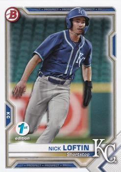 #BFE-144 Nick Loftin - Kansas City Royals - 2021 Bowman 1st Edition Baseball