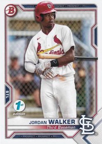 #BFE-146 Jordan Walker - St. Louis Cardinals - 2021 Bowman 1st Edition Baseball