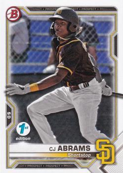 #BFE-14 CJ Abrams - San Diego Padres - 2021 Bowman 1st Edition Baseball