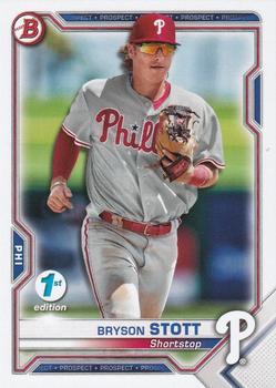 #BFE-17 Bryson Stott - Philadelphia Phillies - 2021 Bowman 1st Edition Baseball