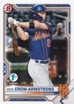 #BFE-22 Pete Crow-Armstrong - New York Mets - 2021 Bowman 1st Edition Baseball