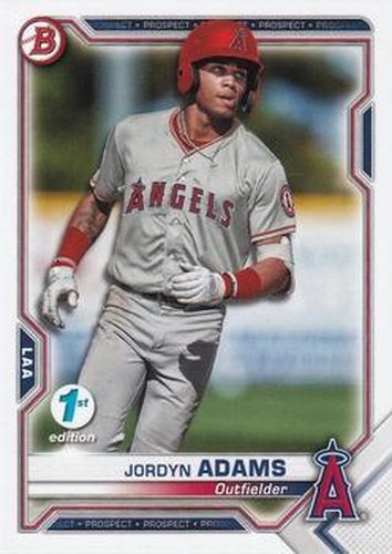 #BFE-30 Jordyn Adams - Los Angeles Angels - 2021 Bowman 1st Edition Baseball