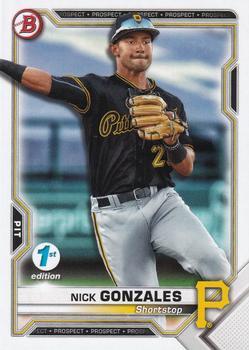 #BFE-34 Nick Gonzales - Pittsburgh Pirates - 2021 Bowman 1st Edition Baseball