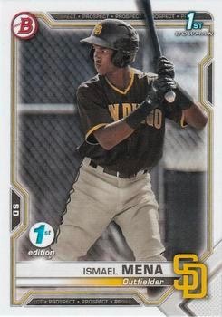 #BFE-36 Ismael Mena - San Diego Padres - 2021 Bowman 1st Edition Baseball