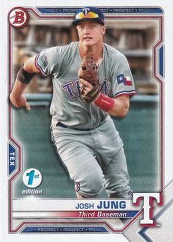 #BFE-38 Josh Jung - Texas Rangers - 2021 Bowman 1st Edition Baseball