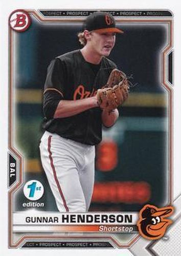#BFE-49 Gunnar Henderson - Baltimore Orioles - 2021 Bowman 1st Edition Baseball