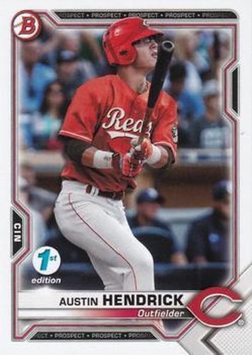 #BFE-55 Austin Hendrick - Cincinnati Reds - 2021 Bowman 1st Edition Baseball