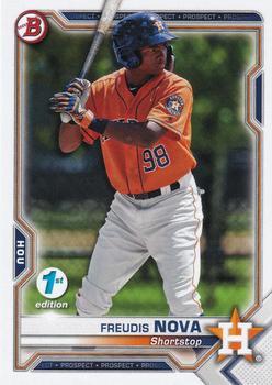 #BFE-56 Freudis Nova - Houston Astros - 2021 Bowman 1st Edition Baseball