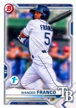 #BFE-57 Wander Franco - Tampa Bay Rays - 2021 Bowman 1st Edition Baseball