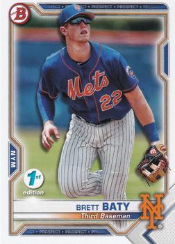 #BFE-67 Brett Baty - New York Mets - 2021 Bowman 1st Edition Baseball