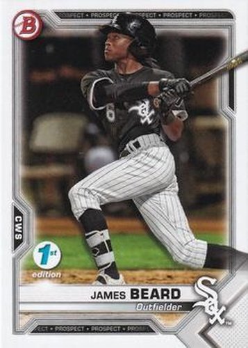 #BFE-6 James Beard - Chicago White Sox - 2021 Bowman 1st Edition Baseball